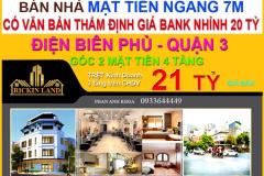 NGANG KHỦNG 7M- BÁN NHÀ MẶT TIỀN ĐIỆN BIÊN PHỦ, QUẬN 3, VAY ĐƯỢC 20 TỶ, BÁN 21 TỶ