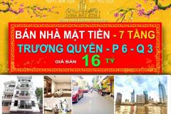 HIẾM - BÁN NHÀ MẶT TIỀN TRƯƠNG QUYỀN, P 6, QUẬN 3, 7 TẦNG, 120M, 16 TỶ, 0933644449