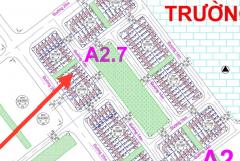 Bán liền kề khu đô thị thanh Hà A2.7 LK04-02 nhìn vườn hoa, DT 90m, đường 14 m, hướng