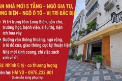 BÁN NHÀ MỚI 5 TẦNG - 48M2 – NGÔ GIA TỰ, LONG BIÊN – NGÕ Ô TÔ – VỊ TRÍ ĐẮC ĐỊA