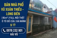 BÁN NHÀ PHỐ VŨ XUÂN THIỀU – LONG BIÊN  95m²  FULL NỘI THẤT  Ô TÔ ĐỖ CỬA  GIÁ NHỈNH 9 TỶ