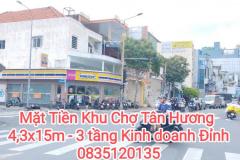 Hiếm MT Tân Hương, Tân PHú, 64m2, 3 tầng Kinh Doanh