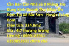Cần Bán Căn Nhà và 9 Phòng Trọ Đang Kinh Doanh Thu Nhập Ổn Định Tại Xã Bắc Sơn - Huyện
