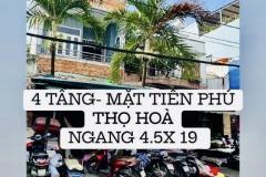 MTKD NGAY CHỢ VẢI PHÚ THỌ HOÀ – SẴN DÒNG TIỀN – 4 TẦNG – 86M NGANG 4.5 – 19 TỶ TL