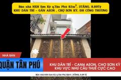 Bán nhà HXH Sơn Kỳ q.Tân Phú 82m², 3TẦNG, 8.89 Tỷ - GẦN AEON